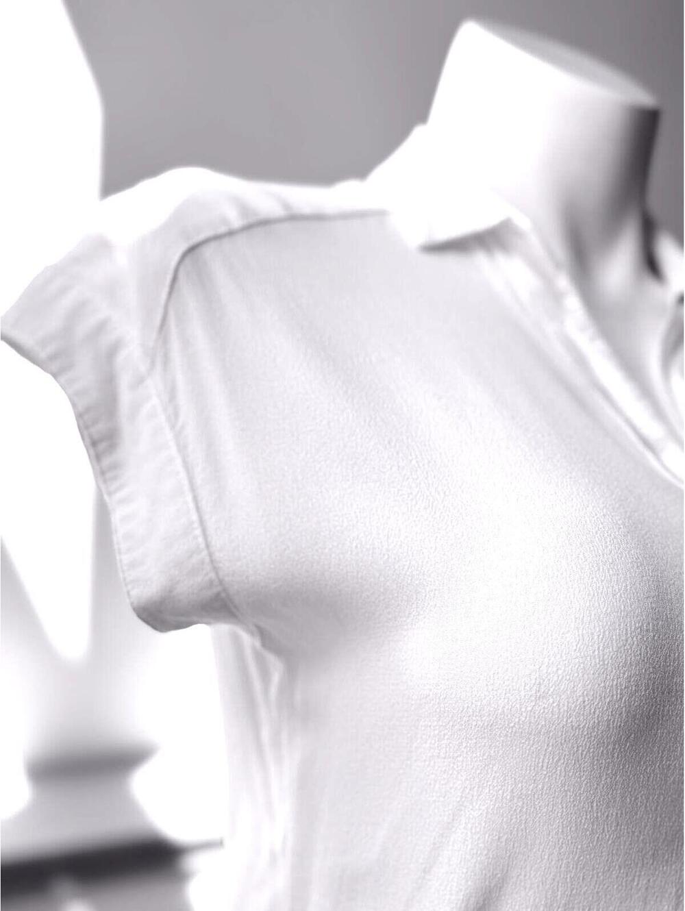 H&M White Tie Waist Shirt Dress Mini Size 2 - Picture 2 of 9